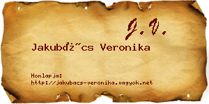 Jakubács Veronika névjegykártya